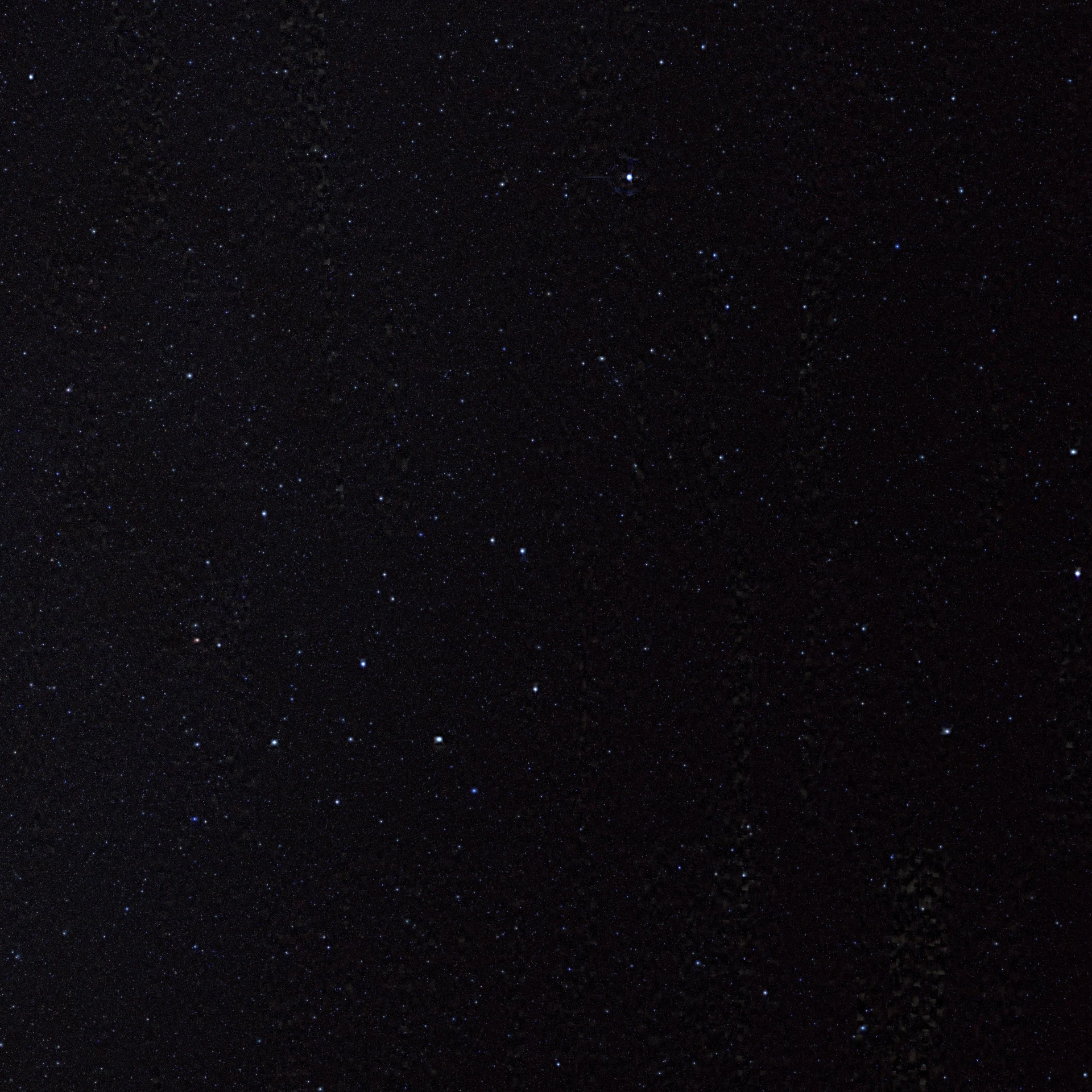Observed near-infrared sky field of CANIS MAJOR, shown in false color